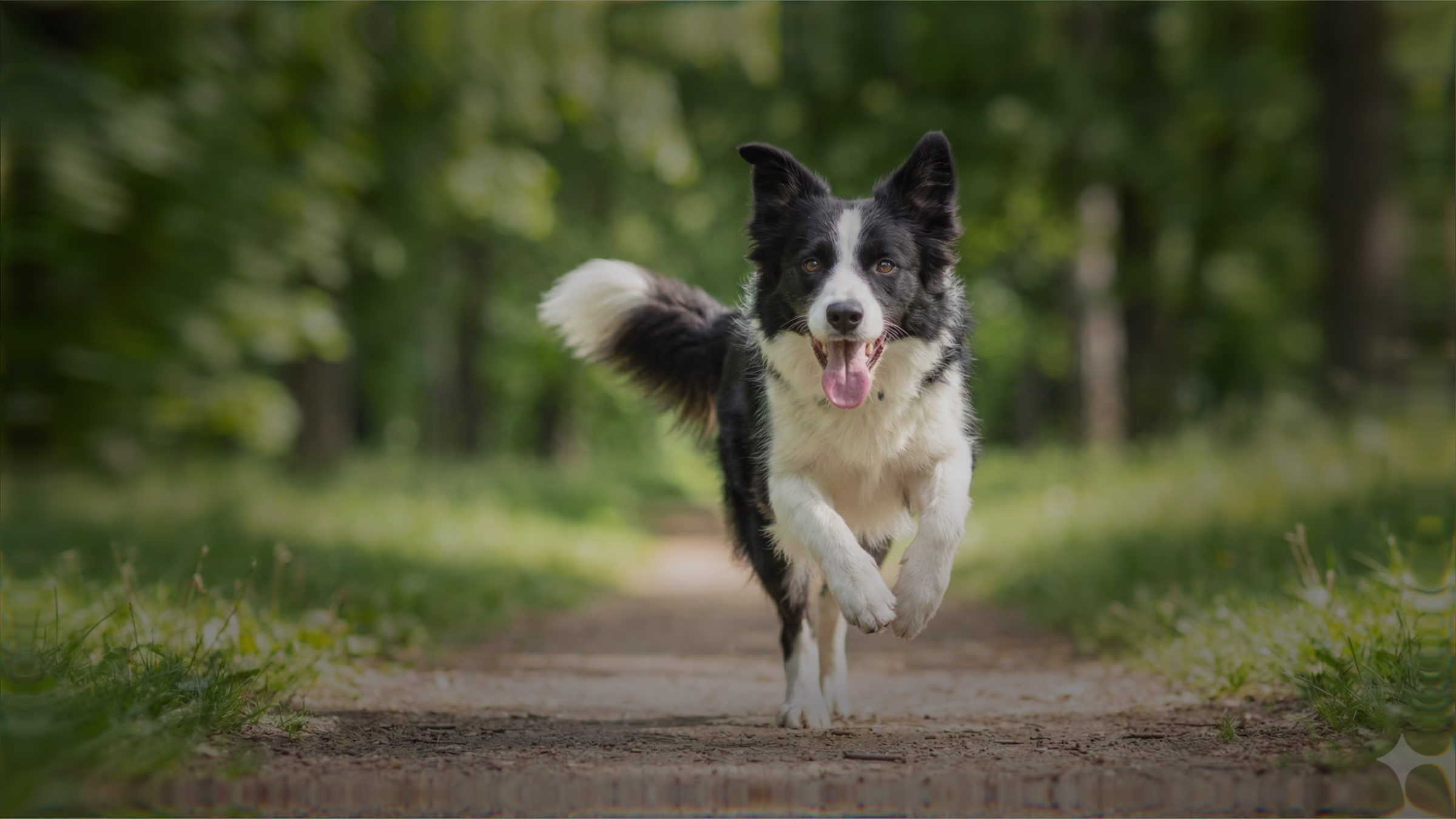 Happy dog running with a trainer, representing high energy breeds.